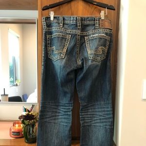 Silver: Nash Vintage Straight Leg Denim Jeans